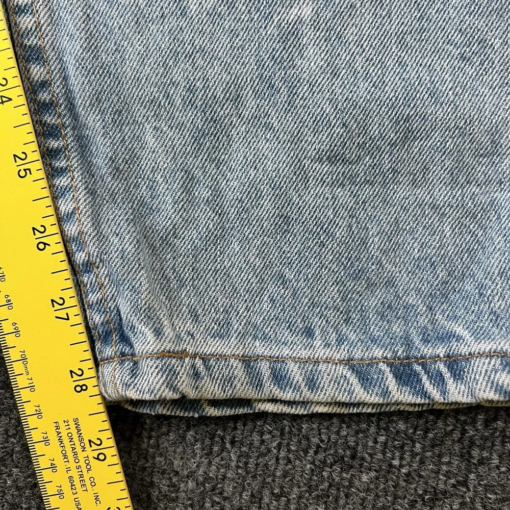Levi's 522 Tapered Fit Jeans Light Wash Vintage USA 90s High Rise 42x28‎ READ